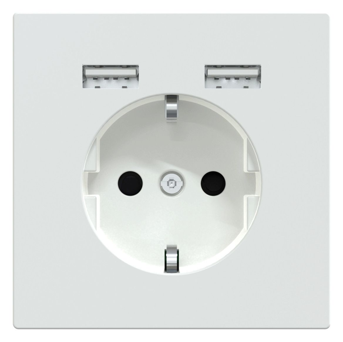 Mert MEG 2366-6035 Schuko-Steckdose m.USB Ladegerät Lotosweiß