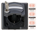 Kopp 104015009 BLUE ELECTRIC Schuko Steckdose m.Klappd.u.Sich.schloss (Nr.6)