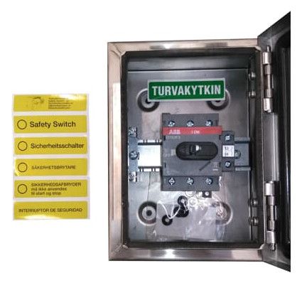 ABB OTR25A3B Sicherheitsschalter 3p 15 kW 400V m.rt-gelbem 1SCA022575R7590