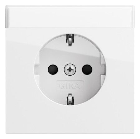 GIRA 446270 SCHUKO-Steckdose BSF+SH Flächenschalter Reinweiß