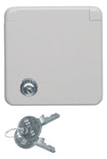 Berker 4212 Steckdose SCHUKO m.Abdeckpl. Klappdeckel+Schloss wg Up IP44 grau gl.