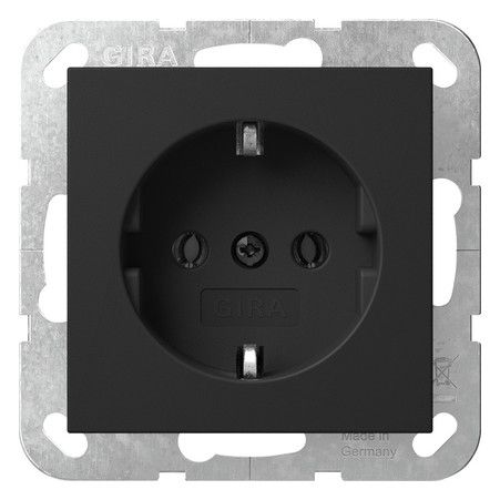 GIRA 4180005 SCHUKO-Steckdose SRK System 55 Schwarz matt (lackiert)