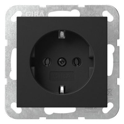 GIRA 4180005 SCHUKO-Steckdose SRK System 55 Schwarz matt (lackiert)