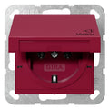 GIRA 4454108 SCHUKO-Steckdose Klappdeckel WSV System 55 Rot glänzend