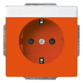 BJ 20 EUCNB-14-82 SCHUKO Steckdosen Einsatz orange RAL2004 future linear