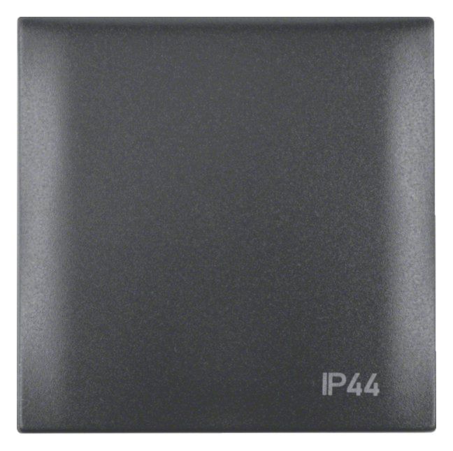 Berker 918282595 Rahmen 1fach m.Klappd.+ Aufdruck IP44 Integro Flow anthrazit mt