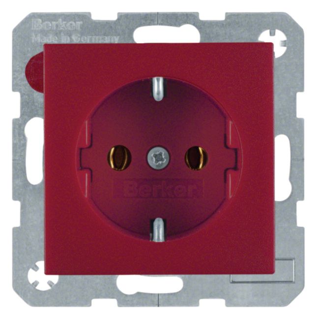 Berker 47431912 Steckdose SCHUKO S.1/B.3/B.7 rot matt