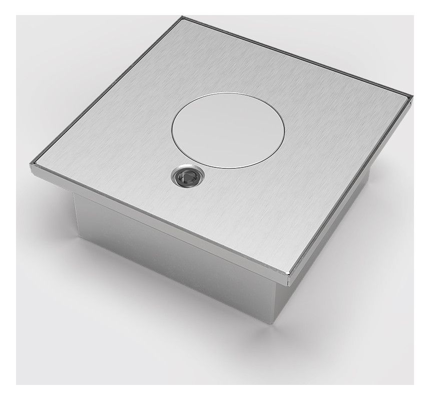Bodensteckdose 2003Q 2x Schuko, 1x RJ45 2fach, EV1 2003Q-2-3