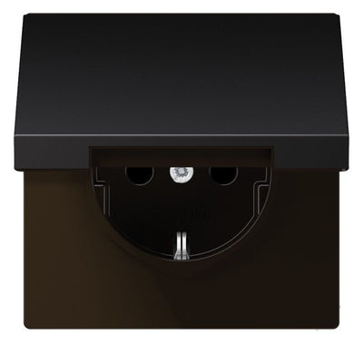 Jung AL1520KLD SCHUKO Steckdose Klappdeckel LS Aluminium dark