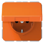 Jung CD1520BFKIKLO SCHUKO Steckdose Klappd. erh.Ber.schutz bruchs. orange
