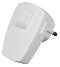 Kopp 170402006 Kunststoff Schuko Stecker m.2Pem Wippenschalter seitliche