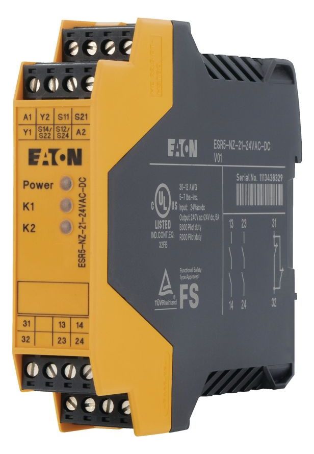 EATON ESR5-NZ-21-24VAC-DC Sicherheits- relais 24VDC/AC 2kanal 2Freigab. 118703