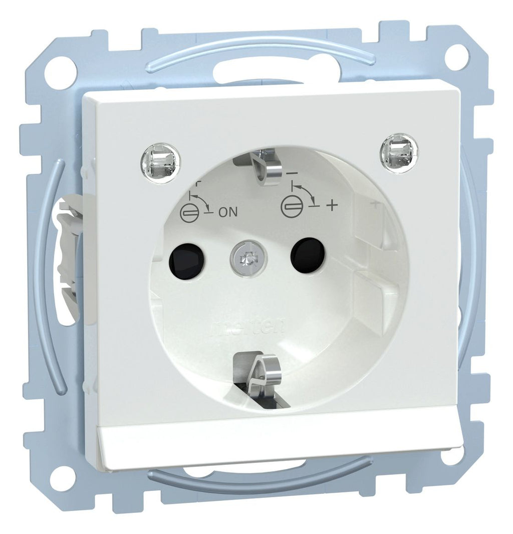 Mert MEG 2304-0325 SCHUKO-Steckdose BRS m.Lichtausl.+LED StK aktivweiß gl.Sys.M