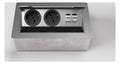 Tischsteckdose 3203E 3x Schuko, Edelstahl gebürstet 3203E-1-1