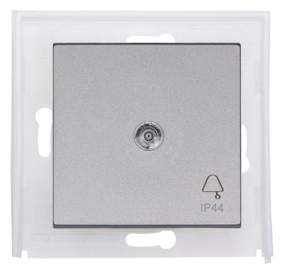 Kopp 493953003 HK07 IP44 Flächenwippe m. Linse u.Symbol "Glocke" stahl