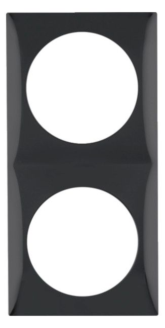Berker 918262510 Rahmen 2fach Integro Flow schwarz glänzend
