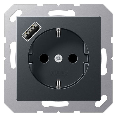 Jung A1520-18AANM SCHUKOsteckdose m.USB Typ A