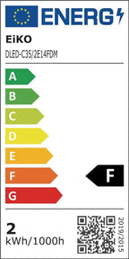 S&H 38901 LED-Kerzenform Filament 35x105mm E14 2W 200Lm 2700K 300° matt