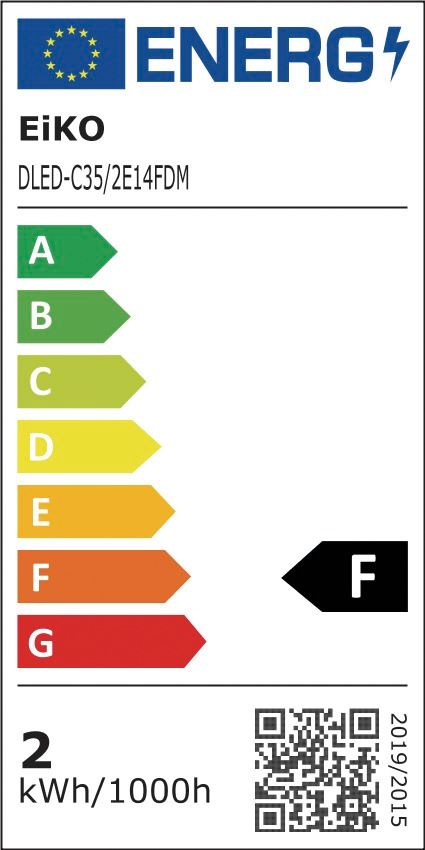 S&H 38901 LED-Kerzenform Filament 35x105mm E14 2W 200Lm 2700K 300° matt