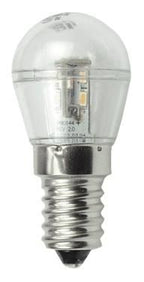 S&H 30751 LED Kugelform 16SMD 25x51mm klar dimmbar E14 10-30VDC 10-18 VAC 0,7W