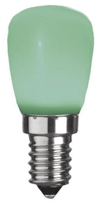 S&H 30881 LED Birnenform 27x59mm E14 230V 0,8W 13Lm grün