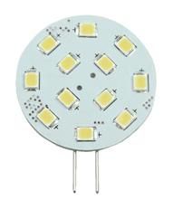 S&H 31125 LED-Leuchtmittel 12er SMD Modul Ø 30mm G4 10-30VDC 10-18VAC 2W