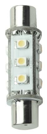 S&H 31127 LED Soffitte 12SMD 3528 13x42mm Barrel 10-30VDC/10-18VAC 0