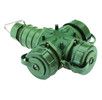 Bals 7400 Schuko-Dreiwegekupplung TN 16A 3p IP67 bronzegrün H/B/T:232x162x73mm