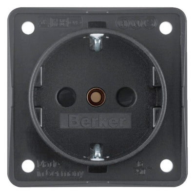 Berker 941952505 Steckdose SCHUKO m.erh.BS Integro anthrazit matt