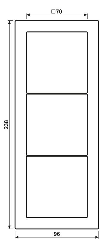 Jung FD983LG Rahmen 3fach FD-design lichtgrau