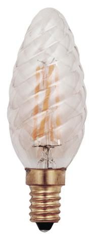 S&H 36647 LED-gedrehte Kerze Filament 35x100mm E14 230VAC 4W/922 250Lm gold
