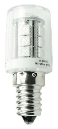 S&H 30213 LED-Leuchtmittel 18SMD Ø25x61mm E14 10-30VDC 10-18 VAC 2,3W gn