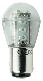 S&H 30212 LED Kugelform 15SMD 25x48mm BAY15d 10-30VDC 10-18VAC 0,9W gn dimmbar