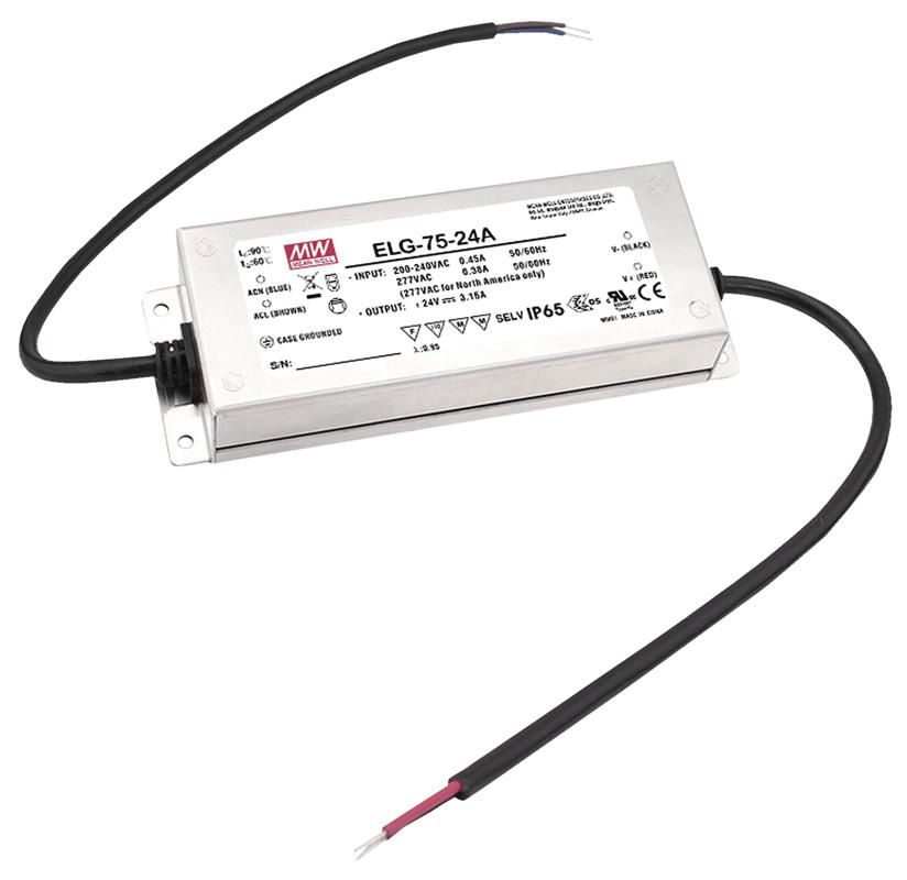 S&H 55051 LED-Trafo 180x63x35,5mm DALI 24VDC max.75,6W IP67 ELG-75-24DA-3Y