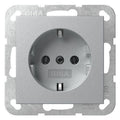 GIRA 446626 SCHUKO-Steckdose o.Krallen System 55 Farbe Alu