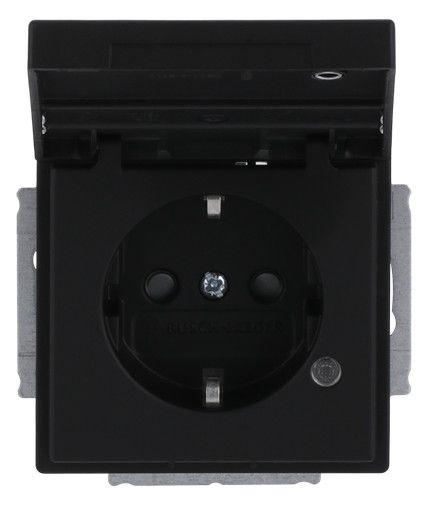 BJ 20 EUKNBL-885 SCHUKO Steckdosen-Einsatz schwarz matt future