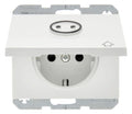 Berker 47867109 Steckdose SCHUKO+Klappd. abtastb. K.1 polarweiß glänzend