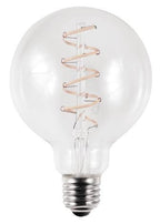 S&H 38163 LED Globe Filament Flex Axial 95x135mm E27 230V 4,5W 190Lm 2200K klar