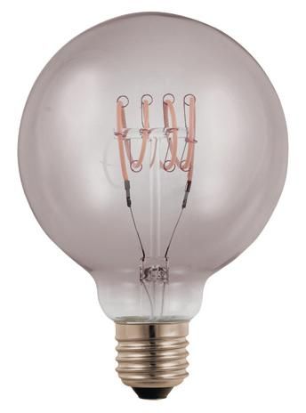 S&H 38165 LED Globe Filament Flex Transversal 95mm E27 4,5W 140Lm 2200K