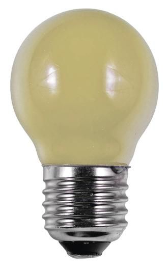 S&H 38217 LED Tropfenform Filament 45x75mm E27 220-240V 1W 60Lm gelb 360°
