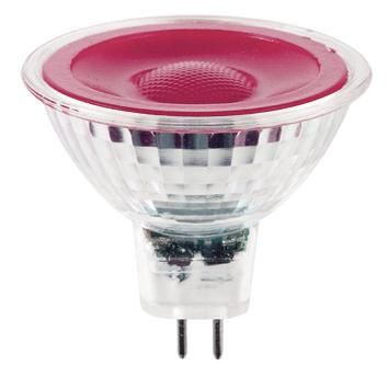 S&H 38289 LED Reflektorlampe MR16 50x48mm GU5,3 12VAC/DC 5W 30Lm rot 38°