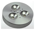 S&H 90070 LED-Aufbaustrahler Ø68mm 12V/DC 3,6W 140Lm 3000K 125° silber