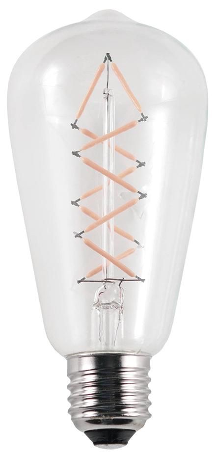 S&H 36699 LED-Rustika Filament 64x140mm dimmbar E27 230V 5W/922 400Lm 2200K Deco