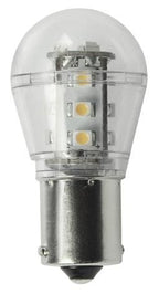 S&H 36749 LED Kugelform 15SMD 25x48mm BA15s 10-30VDC 10-18VAC 1,6W 2700K klar