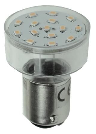 S&H 35181 LED-MR8 15SMD Ø26,5x35,5mm dimmbar BA15s 10-30VDC 10-18VAC 1,5W/927