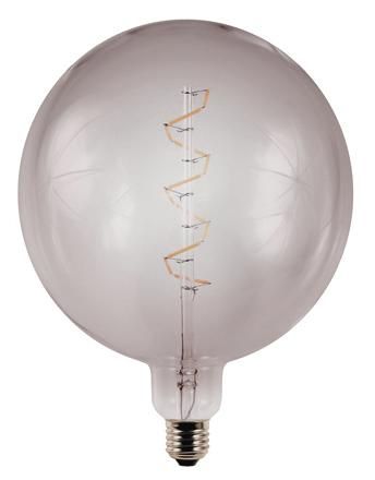 S&H 38307 LED Globe Filament Flex axial 200x262mm E27 6W 470Lm 2500K 360° gold