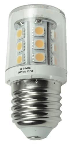 S&H 38485 LED-Röhrenform 24SMD 32x69mm dimmbar E27 13,5-28VDC/24VAC 2,6W/830