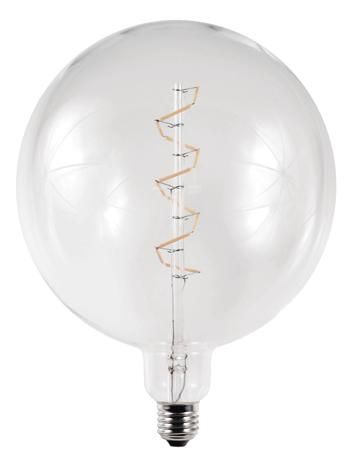 S&H 38305 LED Globe Filament Flex axial 200x262mm E27 6W 470Lm 2500K 360° klar