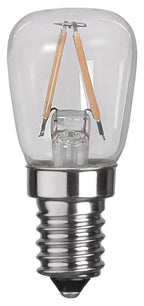 S&H 33934 LED-Birnenform Filament 2er Set 26x58mm E14 220-240VAC 1,3W/827