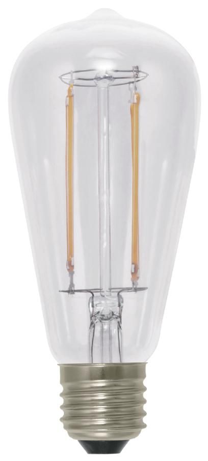 S&H 33962 LED-Rustikaform Filament 62x142mm E27 5W/922 400Lm 2200K 360°klar